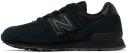New Balance 574 Black Synthetic Suede/Mesh Sneakers