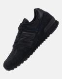 New Balance 574 Black Synthetic Suede/Mesh Sneakers