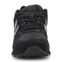 New Balance 574 Black Synthetic Suede/Mesh Sneakers