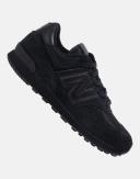 New Balance 574 Black Synthetic Suede/Mesh Sneakers