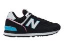 New Balance 574 Black Vibrant Sky Pink (Women's)
