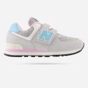 New Balance 574 Grey Velvet Suede/Heather Mesh Sneakers
