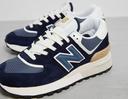New Balance 574 Navy White Beige