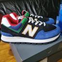 New Balance 574 Rugged Black Captain Blue