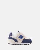 New Balance 574 Self-Fastening Strap Infant Sneakers in Indigo 08 M
