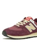 New Balance 574 Shoes Maroon Beige - 42.5
