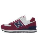 New Balance 574 Shoes Wine Red/White (SNKR)