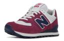 New Balance 574 Shoes Wine Red/White (SNKR)