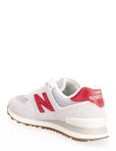 New Balance 574 - Size 8.5 D - Light Grey/Red