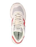 New Balance 574 - Size 8.5 D - Light Grey/Red
