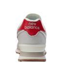 New Balance 574 - Size 8.5 D - Light Grey/Red