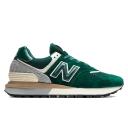 New Balance 574 Sneakers in Dark Green and Off White