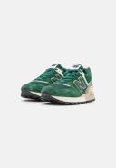 New Balance 574 Sneakers in Dark Green and Off White