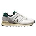 New Balance 574 Sneakers in Off White and Dark Green