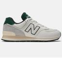 New Balance 574 Sneakers in Off White and Dark Green