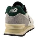 New Balance 574 Sneakers in Off White and Dark Green