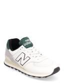 New Balance 574 Sneakers in Off White and Dark Green