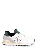 New Balance 574 Sneakers in Off White and Dark Green