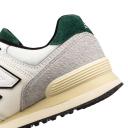New Balance 574 Sneakers in Off White and Dark Green