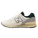 New Balance 574 Sneakers in Off White and Dark Green