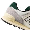 New Balance 574 Sneakers in Off White and Dark Green