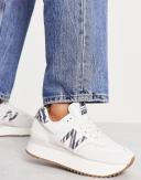 New Balance 574+ Sneakers in Off White Zebra