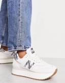 New Balance 574+ Sneakers in Off White Zebra