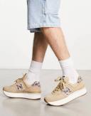 New Balance 574+ Sneakers in Tan and leopard-Brown