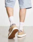 New Balance 574+ Sneakers in Tan and leopard-Brown