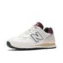 New Balance 574 Trainers in White and Burgundy