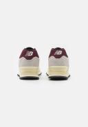 New Balance 574 Trainers in White and Burgundy
