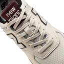 New Balance 574 Trainers in White and Burgundy
