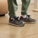 New Balance 574 V2 Shoes Dark Grey Blue - 45