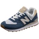 New Balance 574 V2 Trainers Navy Blue White Brown - 42