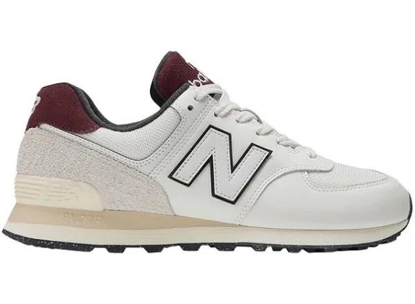 New Balance 574 White Burgundy