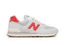 New Balance 574 White Red Grey Gum
