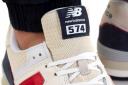 New Balance 574 White Red Navy
