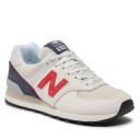 New Balance 574 White Red Navy