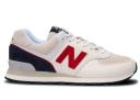 New Balance 574 White Red Navy