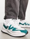 New Balance 5740 Sneakers in Off White and Green