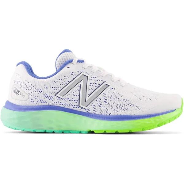New Balance 680 V7 Womens Running Shoes White/Blue US 10 @ Rebel Active