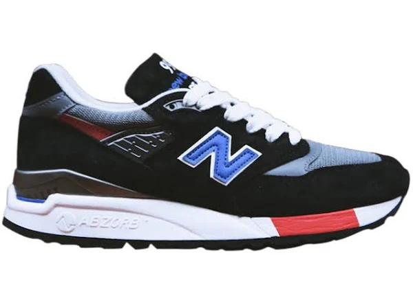 New Balance 998 Made in USA Black Blue Red
