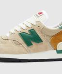 New Balance Beige & Green Made in USA 990 Sneakers