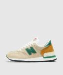 New Balance Beige & Green Made in USA 990 Sneakers