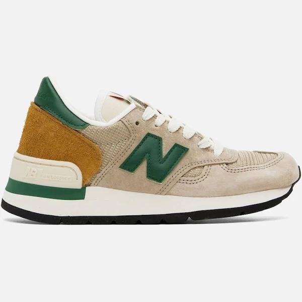 New Balance Beige & Green Made in USA 990 Sneakers