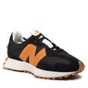 New Balance Black & Orange 327 Sneakers