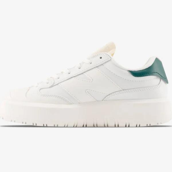 New Balance CT302 Sneakers in White with Green Detail