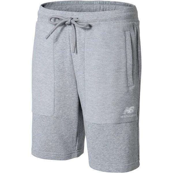 New Balance Essentials Stacked Logo Athletic Shorts Grey Kids - XS
