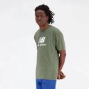 New Balance Essentials Stacked Logo Cotton Short Sleeve T-Shirt Green 2XL Man