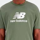 New Balance Essentials Stacked Logo Cotton Short Sleeve T-Shirt Green L Man